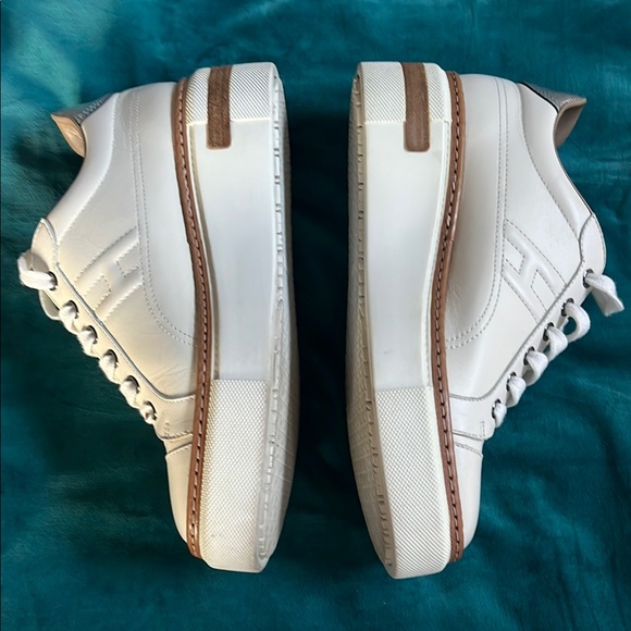 Hermes Calfskin Polo Sneakers 37.5 White - Picture 6 of 16